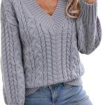 Suéter de punto trenzado de manga larga